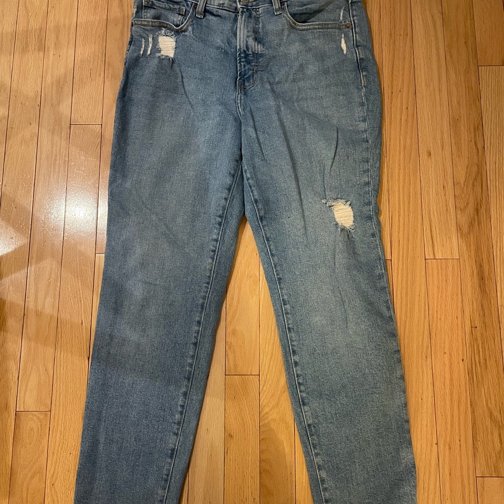 Old Navy Blue Distressed Women Jeans
